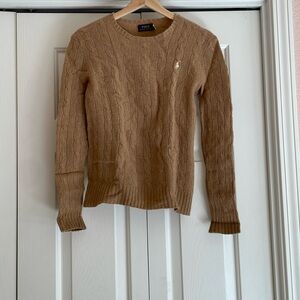 Ralph Lauren Cashmere Cable-Knit Long Sleeve Sweater size Small Petite